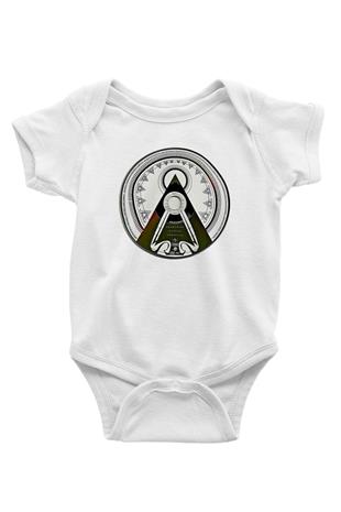 Amaranthe Baskılı Beyaz Unisex Bebek Body - Zıbın