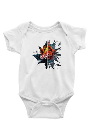 Amaranthe Baskılı Beyaz Unisex Bebek Body - Zıbın