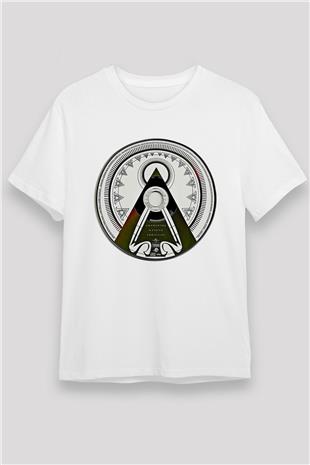 Amaranthe Baskılı Unisex Beyaz Tişört - Tshirt