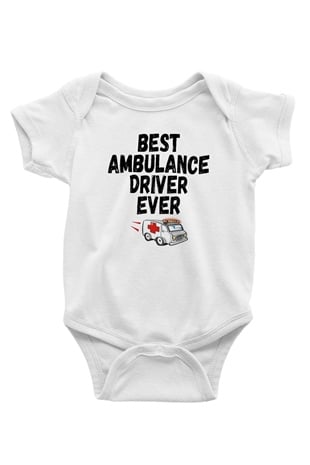 Ambulans şoförü Beyaz Bebek Body - Zıbın
