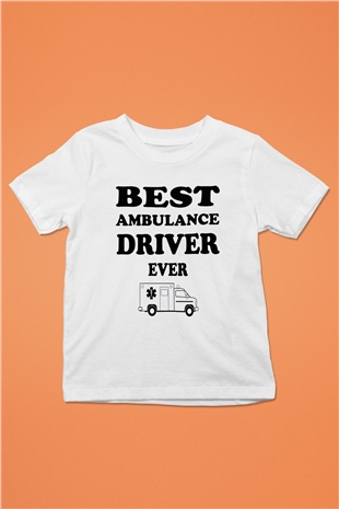 Ambulans şoförü Beyaz Unisex Çocuk Tişört