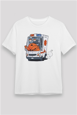 Ambulans şoförü Beyaz Unisex Tişört T-Shirt - TişörtFabrikası