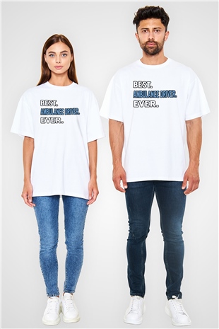 Ambulans şoförü Beyaz Oversize Tişört Oversize T-shirt - TişörtFabrikası