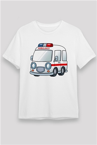 Ambulans şoförü Beyaz Unisex Tişört T-Shirt - TişörtFabrikası