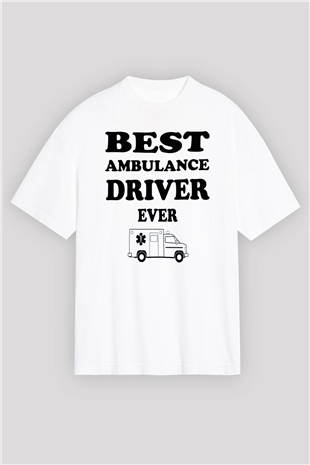 Ambulans şoförü Beyaz Oversize Tişört Oversize T-shirt - TişörtFabrikası