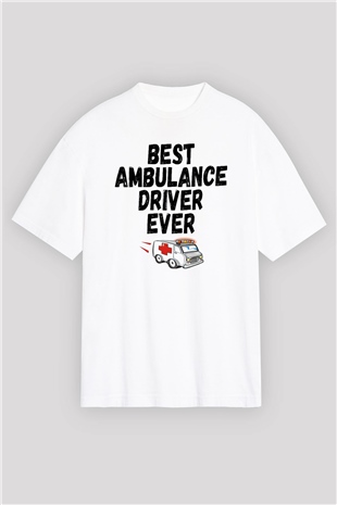Ambulans şoförü Beyaz Oversize Tişört Oversize T-shirt - TişörtFabrikası
