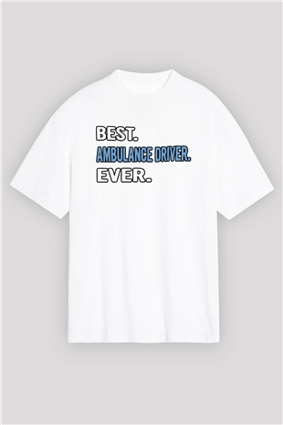 Ambulans şoförü Beyaz Oversize Tişört Oversize T-shirt - TişörtFabrikası
