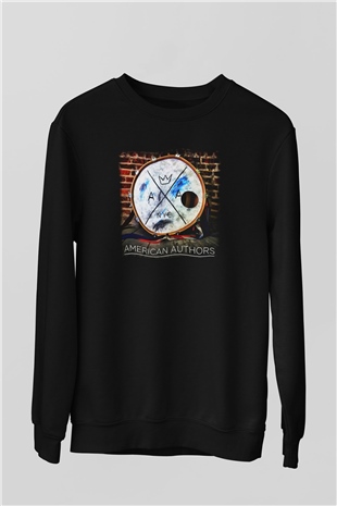 American Authors Siyah Unisex Sweatshirt
