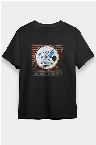 American Authors Siyah Unisex Tişört T-Shirt - TişörtFabrikası