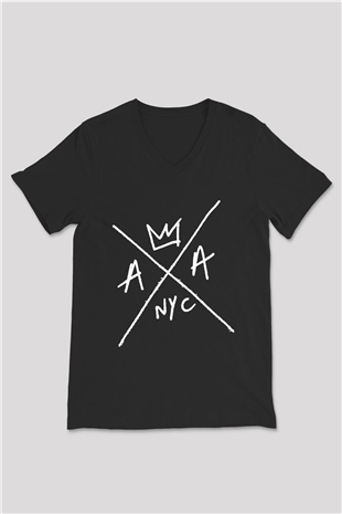 American Authors Siyah Unisex V Yaka Tişört