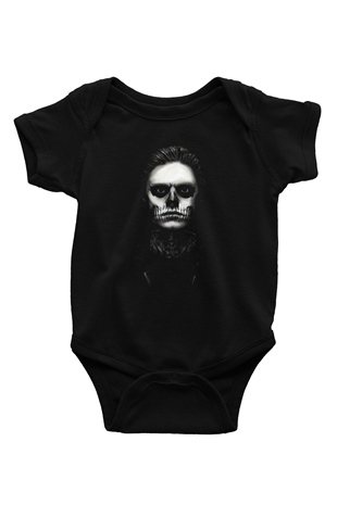 American Horror Story Baskılı Siyah Bebek Body - Zıbın