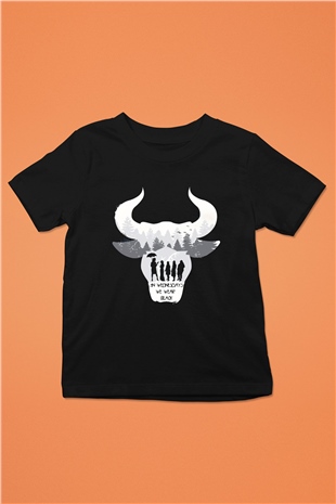 American Horror Story Baskılı Siyah Unisex Çocuk Tişört