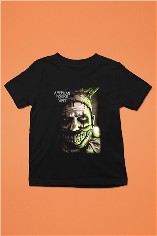 American Horror Story Baskılı Siyah Unisex Çocuk Tişört