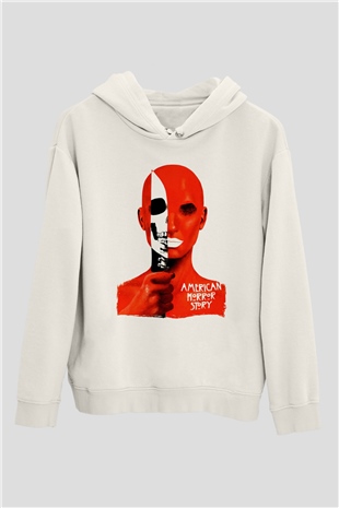 American Horror Story Beyaz Unisex Hoodie