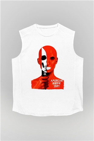 American Horror Story Beyaz Unisex Kolsuz Tişört
