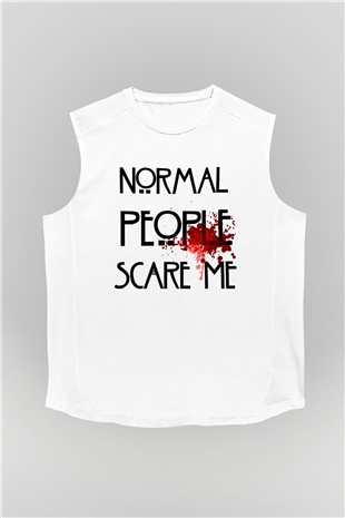 American Horror Story Beyaz Unisex Kolsuz Tişört