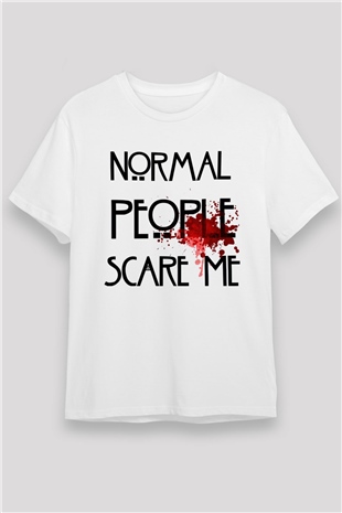 American Horror Story Beyaz Unisex Tişört T-Shirt