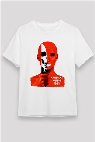 American Horror Story Beyaz Unisex Tişört T-Shirt