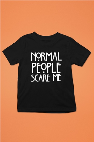 American Horror Story Normal People Scare Me Baskılı Siyah Unisex Çocuk Tişört