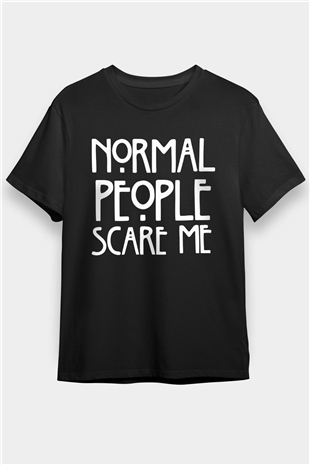 American Horror Story Normal People Scare Me Siyah Unisex Tişört T-Shirt