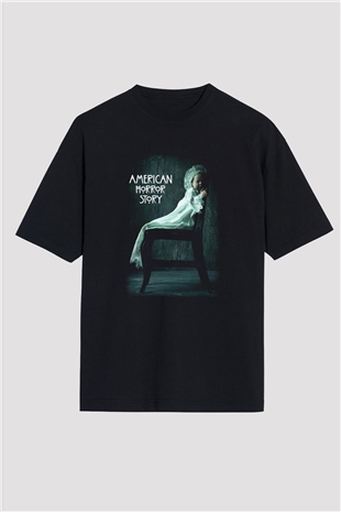 American Horror Story Siyah Unisex Oversize Tişört T-Shirt
