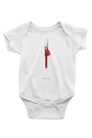 American Psycho Baskılı Beyaz Unisex Bebek Body - Zıbın
