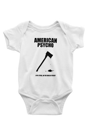 American Psycho Baskılı Beyaz Unisex Bebek Body - Zıbın
