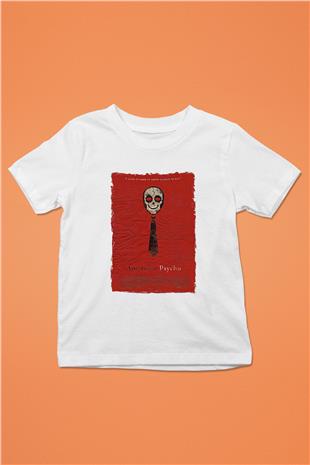 American Psycho Baskılı Beyaz Unisex Beyaz Çocuk Tişört - Tshirt