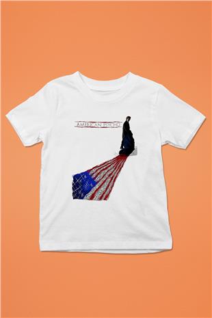 American Psycho Baskılı Beyaz Unisex Beyaz Çocuk Tişört - Tshirt