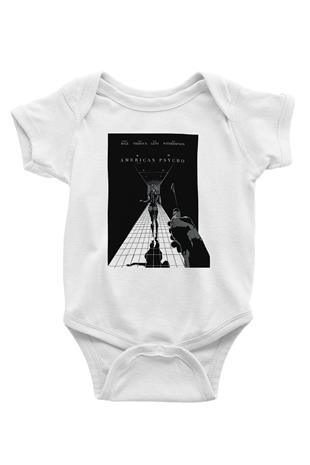 American Psycho Baskılı Beyaz Unisex Bebek Body - Zıbın