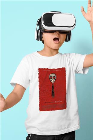 American Psycho Baskılı Beyaz Unisex Beyaz Çocuk Tişört - Tshirt