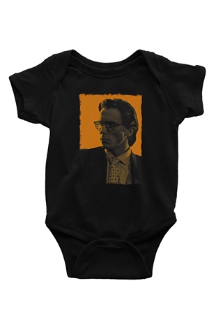 American Psycho Baskılı Unisex Siyah Bebek Body - Zıbın