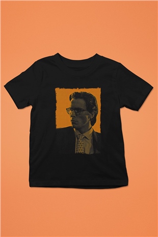 American Psycho Baskılı Unisex Siyah Çocuk Tişört - Tshirt