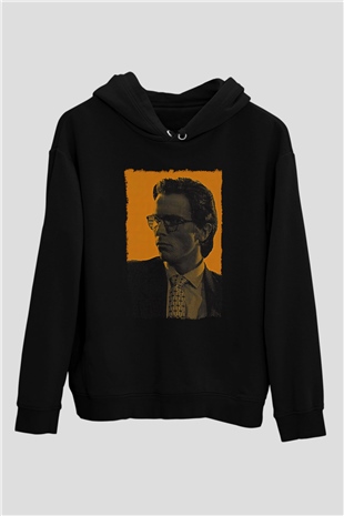 American Psycho Baskılı Unisex Siyah Hoodie