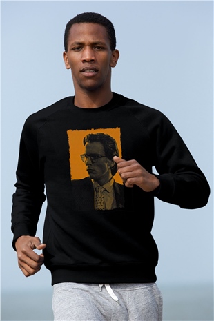 American Psycho Baskılı Unisex Siyah Sweatshirt