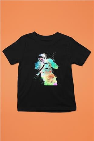 Amerikan Futbolu - American Football Baskılı Unisex Siyah Çocuk Tİşörtü - Tshirt