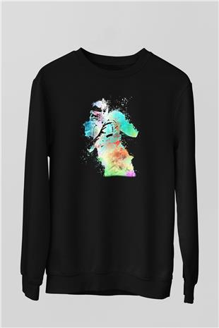 Amerikan Futbolu - American Football Baskılı Unisex Siyah Sweatshirt
