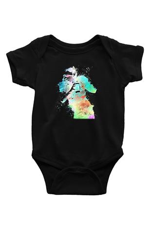 Amerikan Futbolu - American Football Baskılı Unisex Siyah Bebek Body - Zıbın