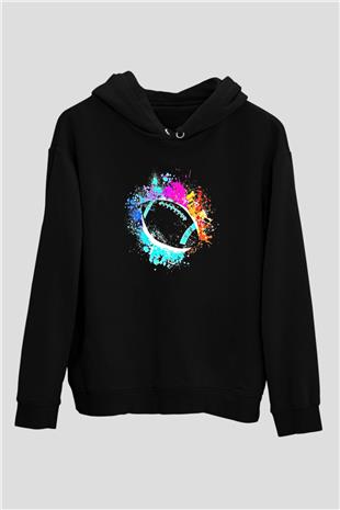 Amerikan Futbolu - American Football Baskılı Unisex Siyah Hoodie