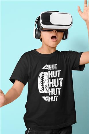 Amerikan Futbolu - American Football Baskılı Unisex Siyah Çocuk Tİşörtü - Tshirt