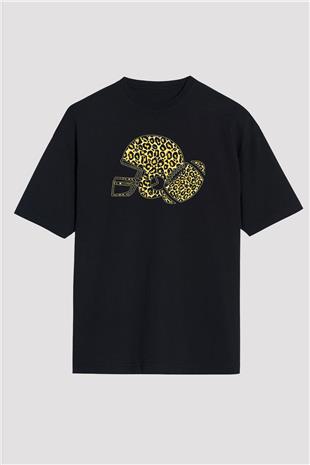 Amerikan Futbolu - American Football Baskılı Unisex Siyah Oversize Tişört