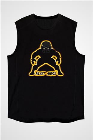 Amerikan Futbolu - American Football Baskılı Unisex Siyah Kolsuz Tişört
