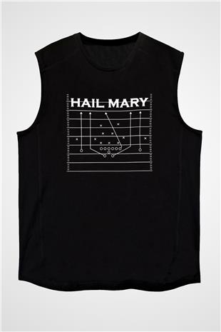 Amerikan Futbolu - American Football Baskılı Unisex Siyah Kolsuz Tişört