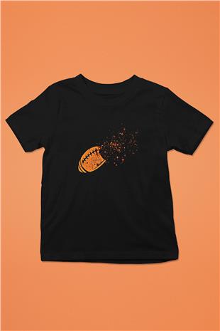 Amerikan Futbolu - American Football Baskılı Unisex Siyah Çocuk Tİşörtü - Tshirt