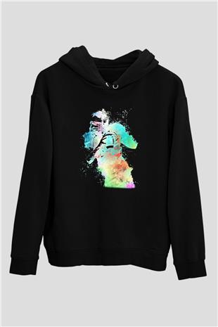 Amerikan Futbolu - American Football Baskılı Unisex Siyah Hoodie