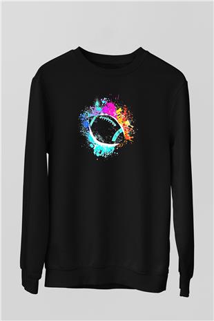 Amerikan Futbolu - American Football Baskılı Unisex Siyah Sweatshirt