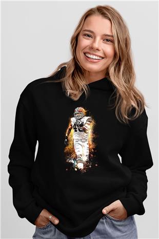 Amerikan Futbolu - American Football Baskılı Unisex Siyah Hoodie