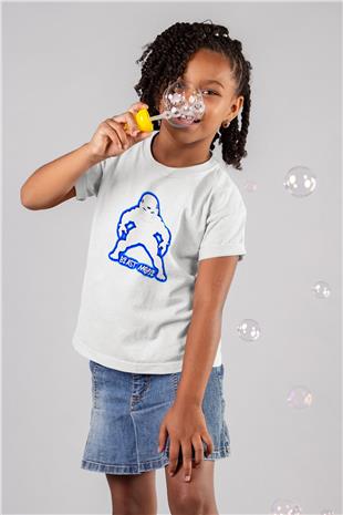 Amerikan Futbolu Baskılı Unisex Beyaz Çocuk Tişört - Tshirt