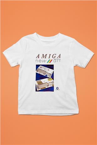Amiga 500 Baskılı Beyaz Unisex Beyaz Çocuk Tişört - Tshirt