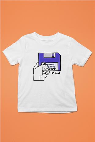 Amiga 500 Baskılı Beyaz Unisex Beyaz Çocuk Tişört - Tshirt